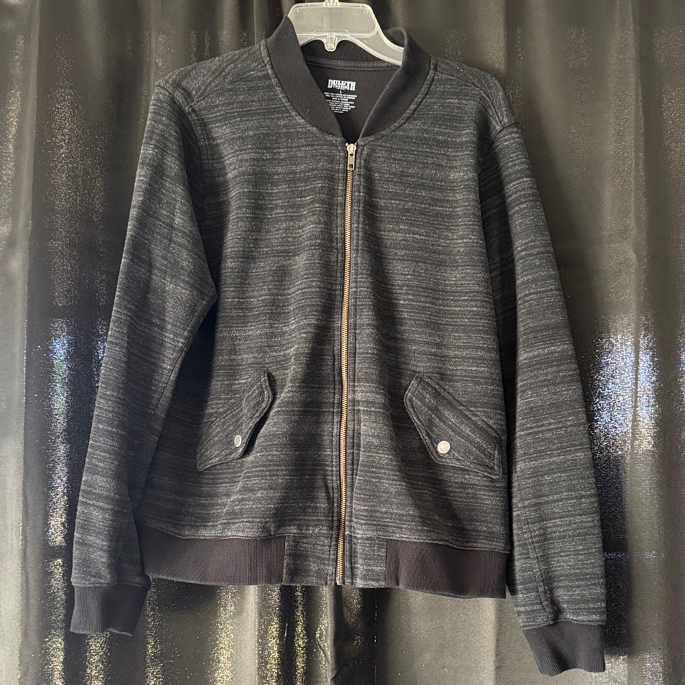 Duluth Trading Co Gray Bomber Jacket